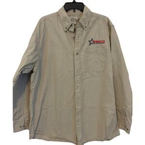 Tri-Mountain 100% Cotton Large Button Down Work Shirt